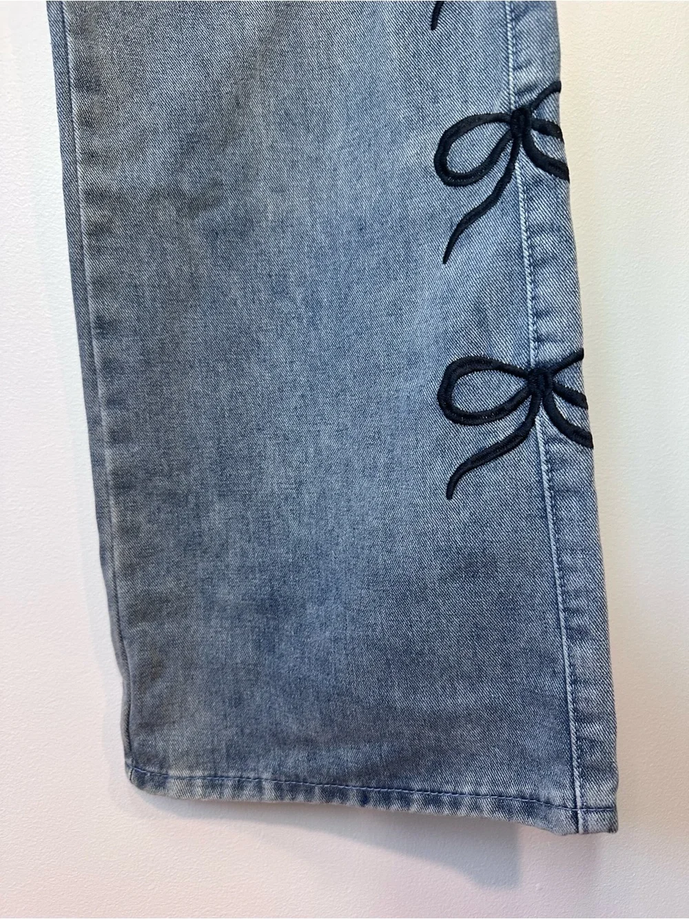 NWT Aeropostale Baggy Wide Leg Bows Jean Small - Picture 6 of 7